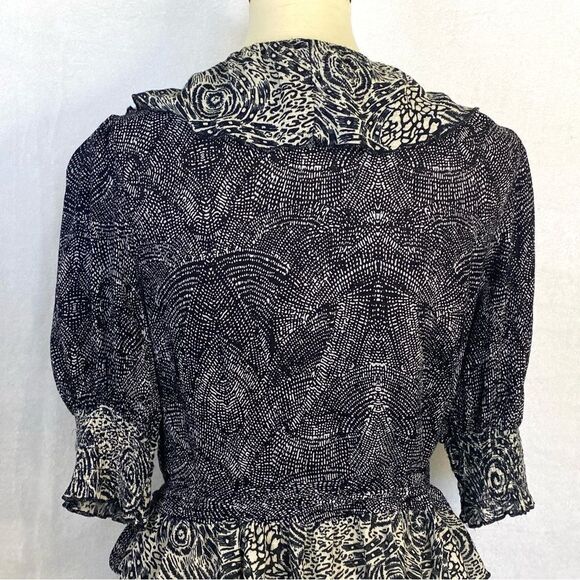 FREE PEOPLE OLIVIA RUFFLE WRAP BLOUSE - Picture 8 of 11